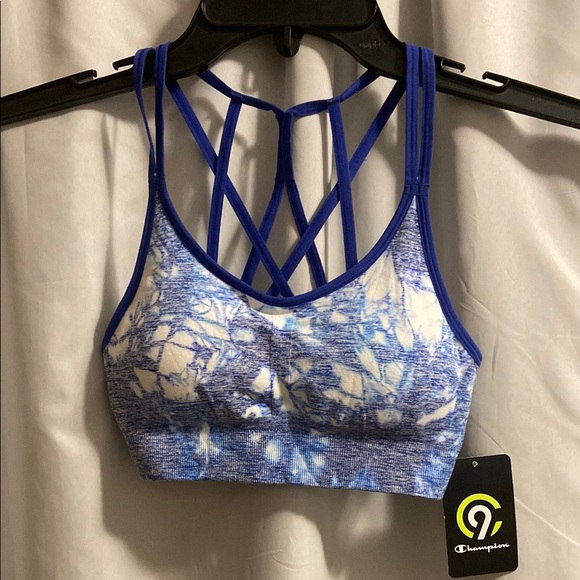 NWT Champion Women's Blue Sports Bra - Picture 1 of 3